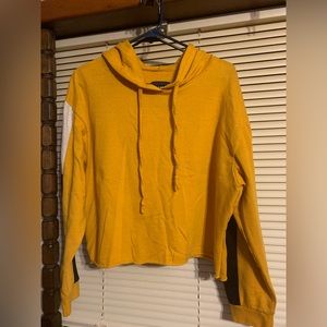 2X yellow cropped shirt